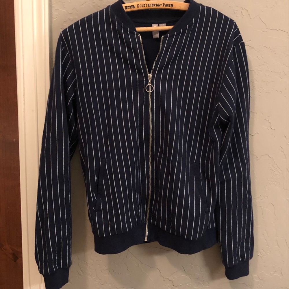 ASOS Blue and white lightweight bomber.